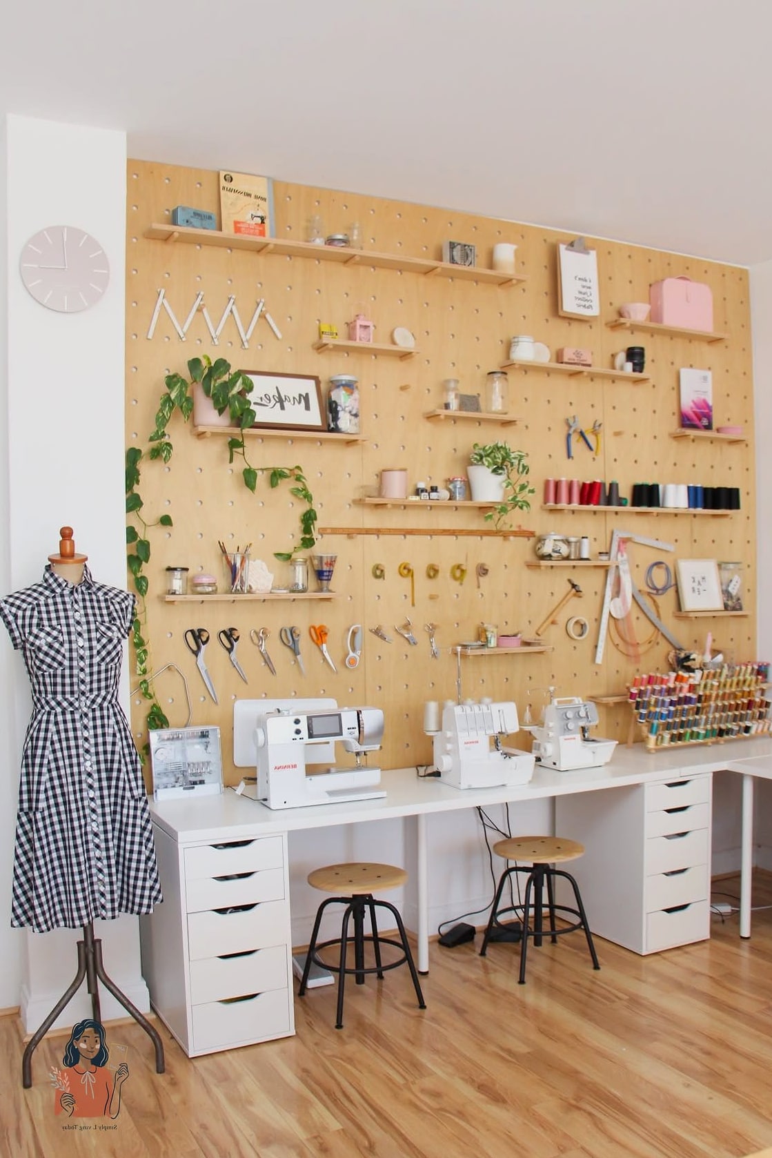 29 Life-changing Sewing Room Organization to Try This Weekend 14 Add a Design Wall
