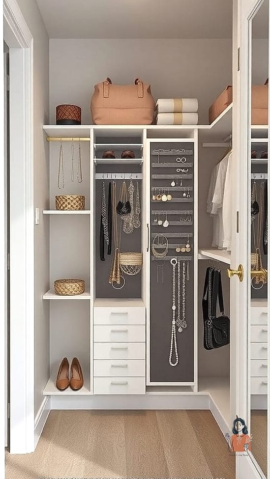 Add a Jewelry Organizer With Drawers or Hooks
