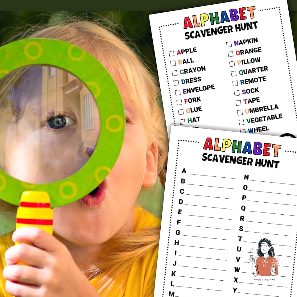 27 Fun Scavenger Hunt Ideas That Are Absolutely Guaranteed to Be a Hit 9 Alphabet Scavenger Hunt
