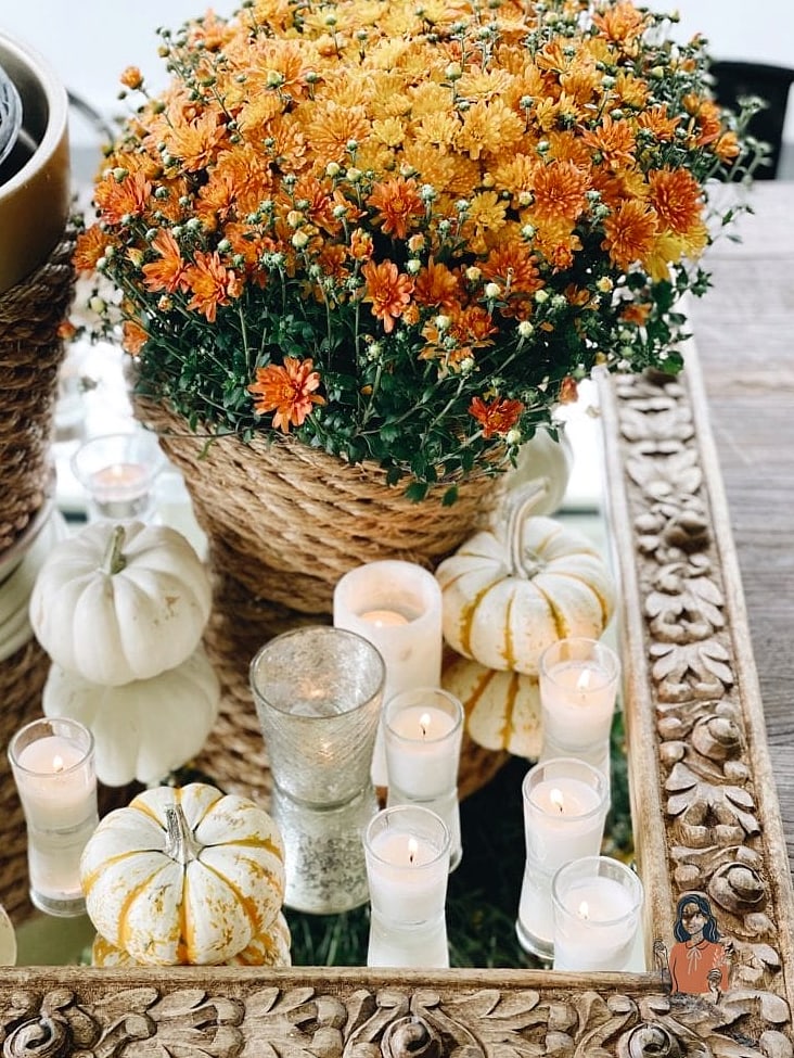 Autumn Wildflower Jam Jar Arrangement