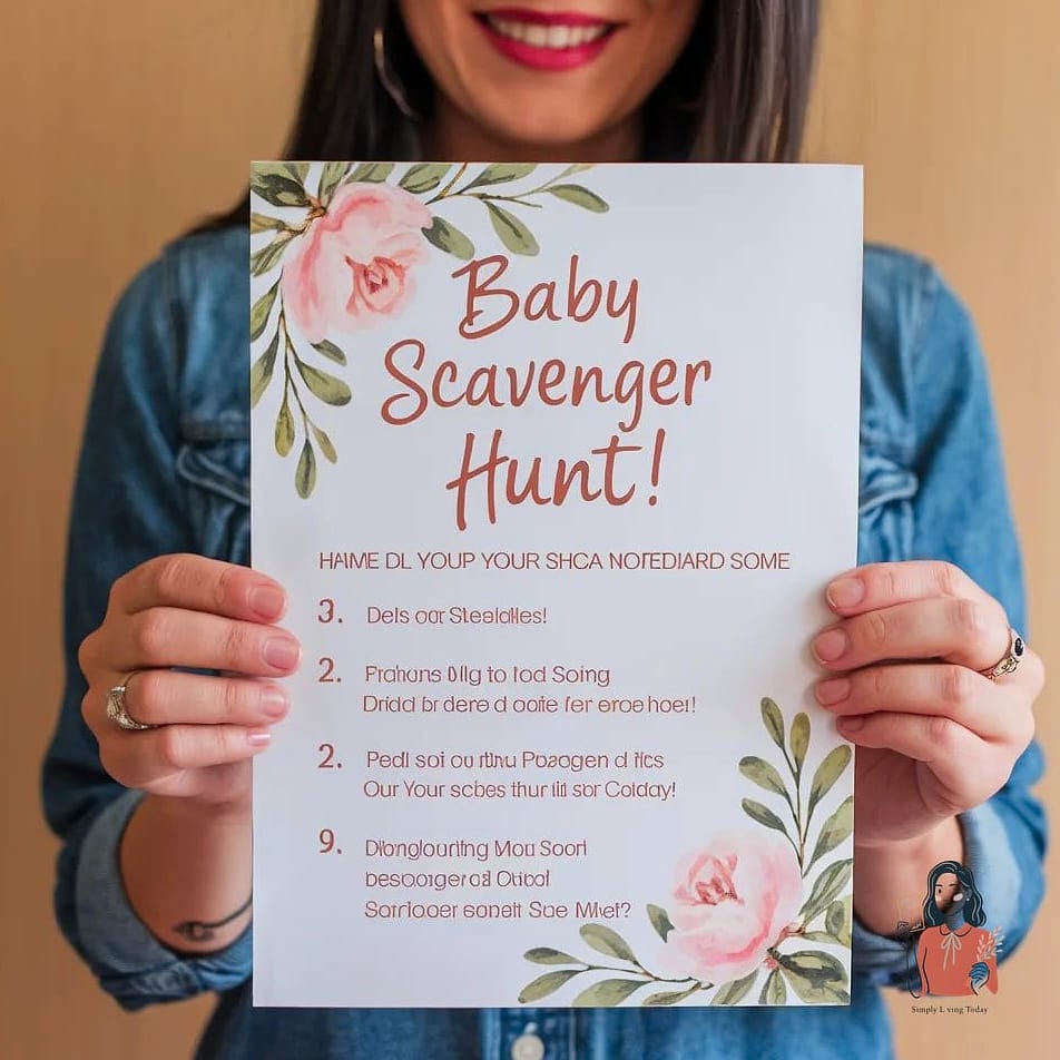 27 Fun Scavenger Hunt Ideas That Are Absolutely Guaranteed to Be a Hit 12 Baby Shower Onesie Hunt