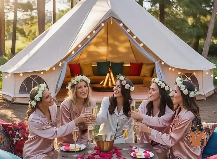 28 Unforgettable Bachelorette Party Ideas for the Best Party Ever 7 Backyard Glamping Night