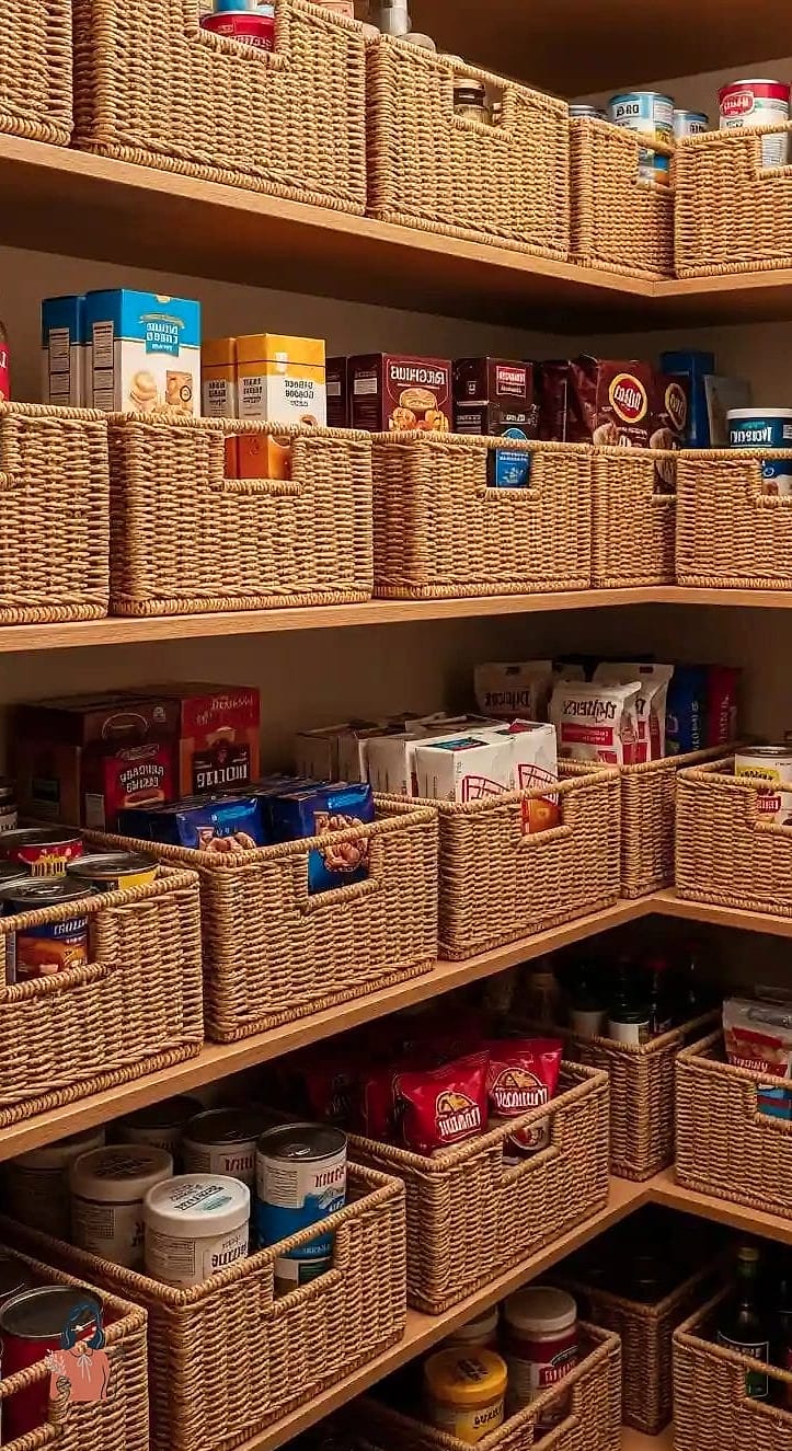 Baskets as Aisle Decor