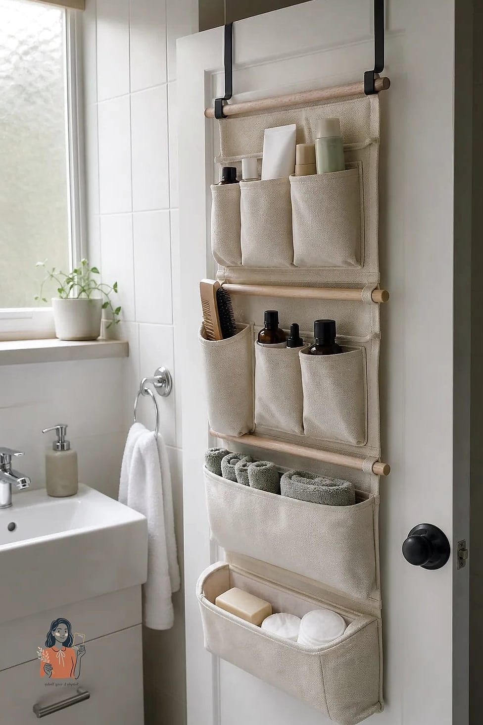 23 Brilliant Behind The Door Organization That Actually Work 14 Bathroom Toiletry Pockets