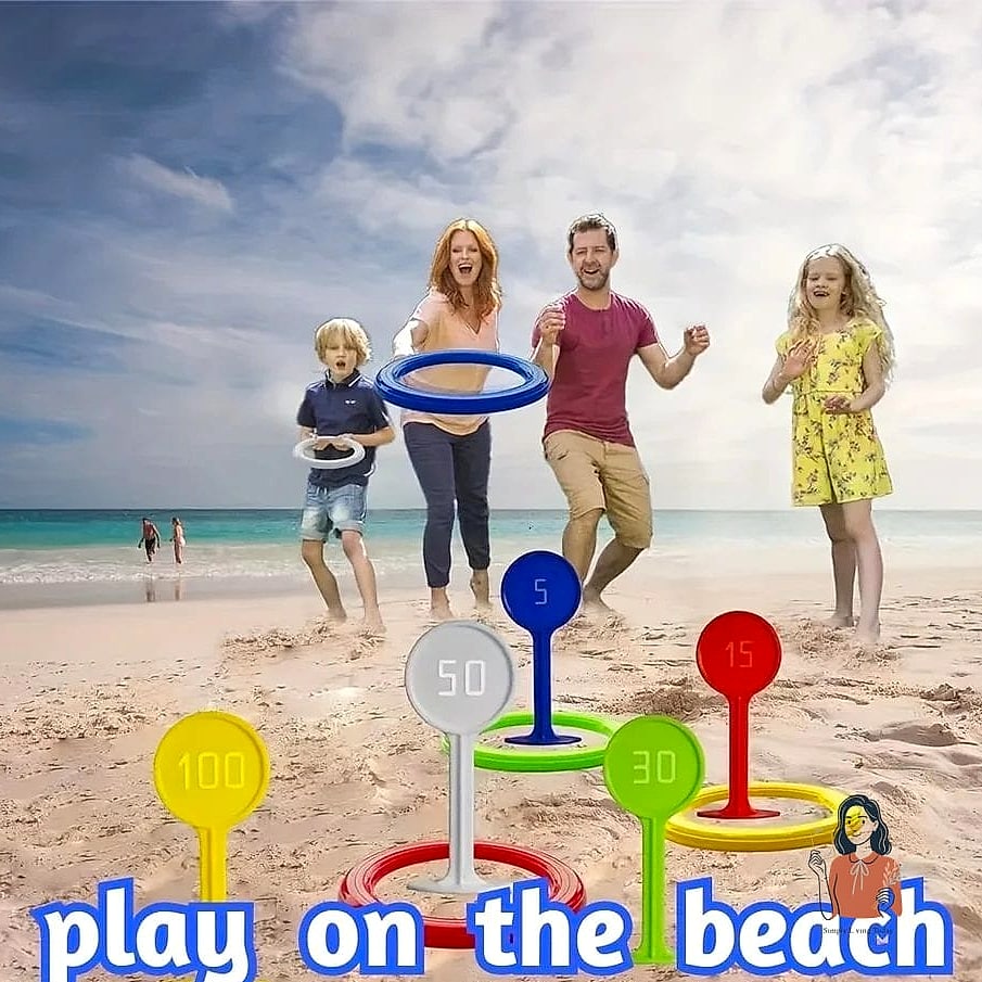Beach Sand Bucket Ring Toss