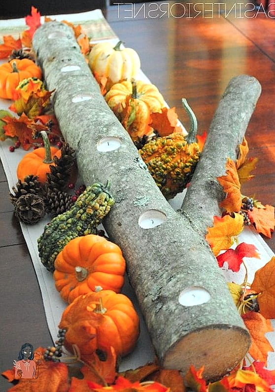 Birch Log Candle Base
