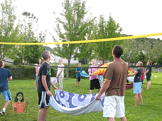 24 Simple Team Building Games For Kids That Are Going Viral on Pinterest 23 Blanket Ball Toss