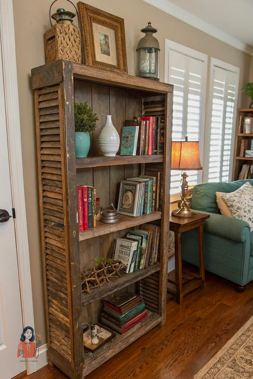 21 Clever Diy Bookshelf On a Budget 20 Bookshelf from Repurposed Shutters