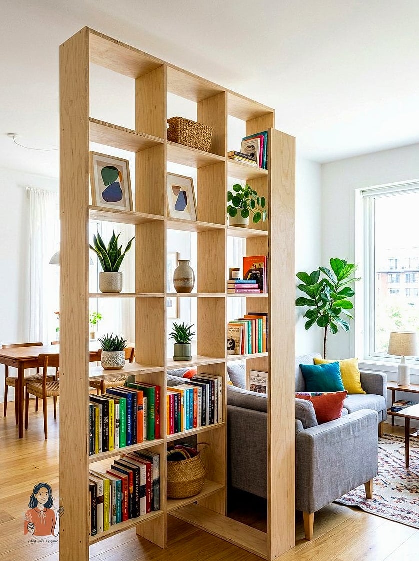 21 Clever Diy Bookshelf On a Budget 13 Bookshelf Room Divider