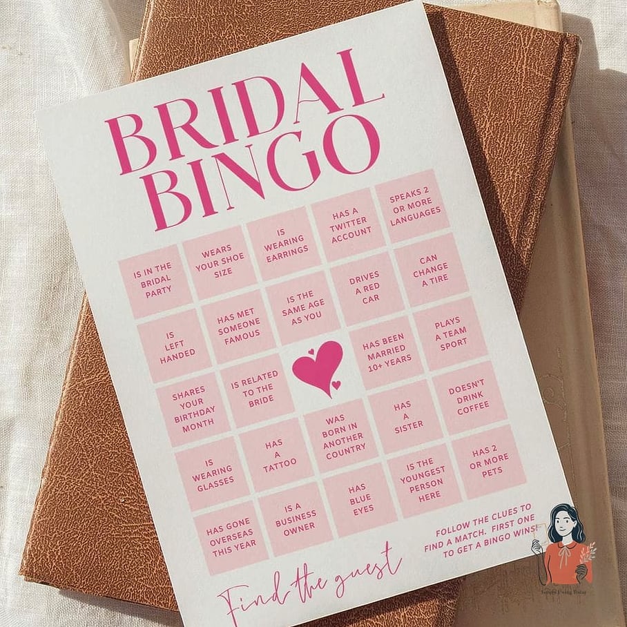 23 Brilliant Diy Party Games That Are Going Viral on Pinterest 5 Bridal Bingo With Custom Cards