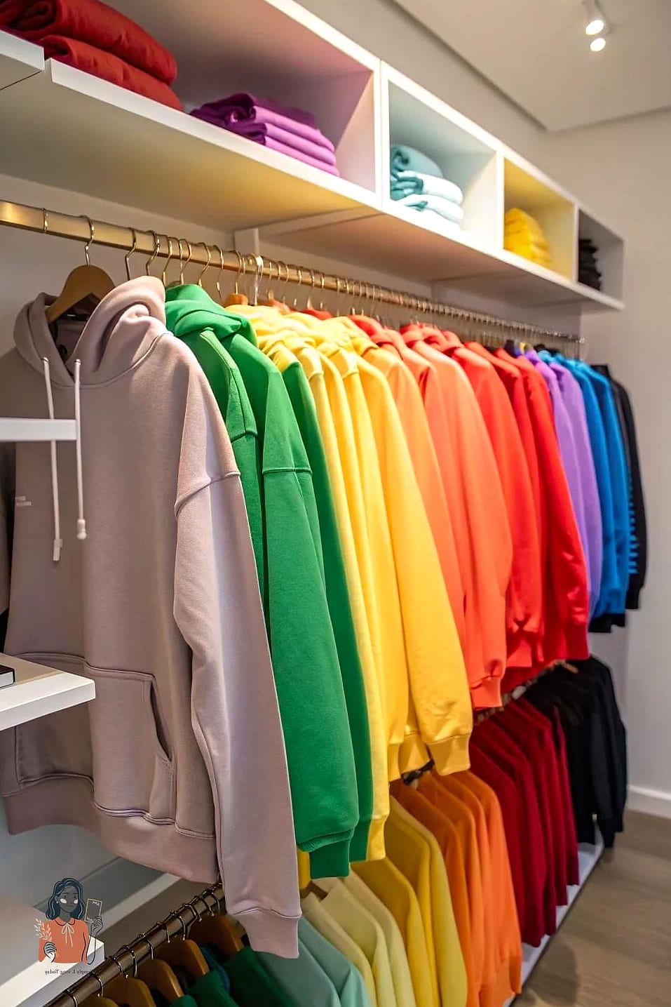 27 Clever Hoodie Storage Ideas to Try This Weekend 8 Build a Hoodie Shelf with Dividers