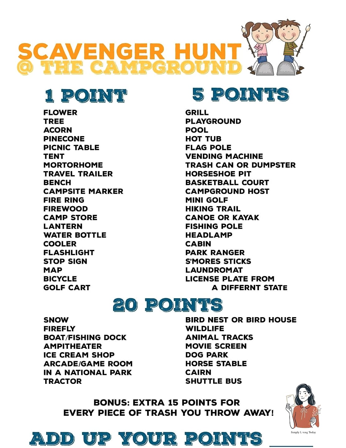 Campground Scavenger Hunt