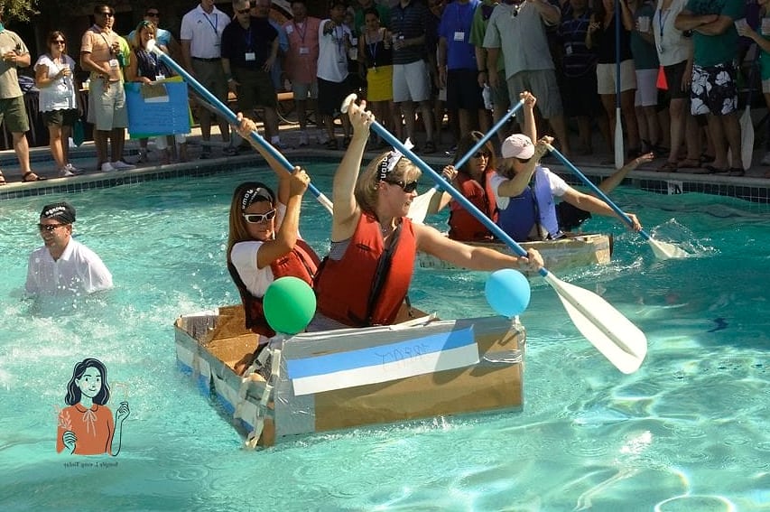 27 Amazing Party Games For Teenagers That Are Totally Pinterest-Worthy 20 Cardboard Boat Building Contest