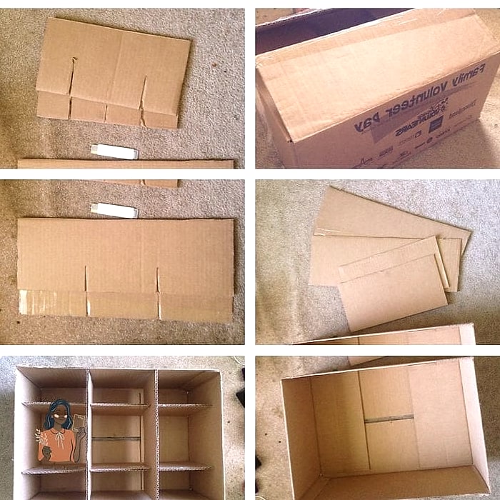 Cardboard Cubby Rack