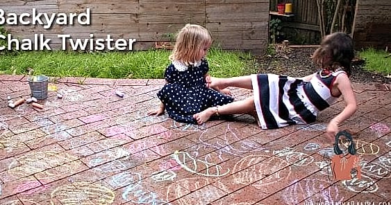 Chalk Twister on the Driveway