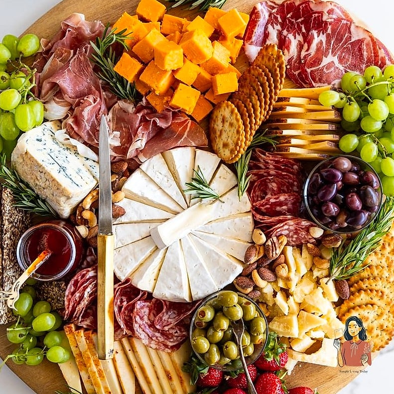 25 Unforgettable Party Food Ideas That Are Totally Pinterest-Worthy 14 Cheese Board Shaped Like a Number or Letter