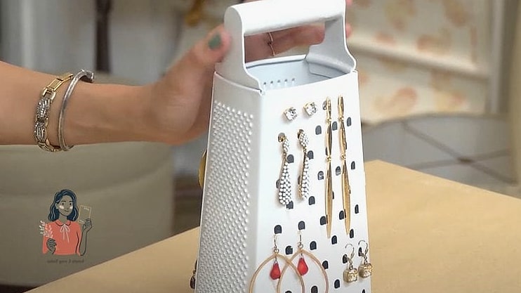 Cheese Grater Earring Holder