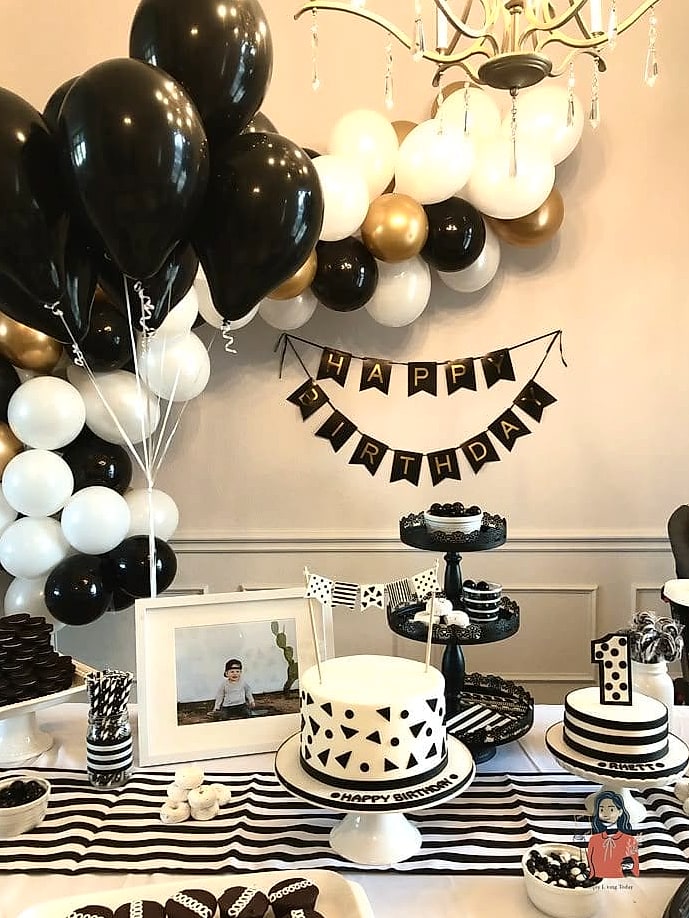23 Adorable Party Theme Ideas That Are Absolutely Perfect 8 Classic Black and White Affair
