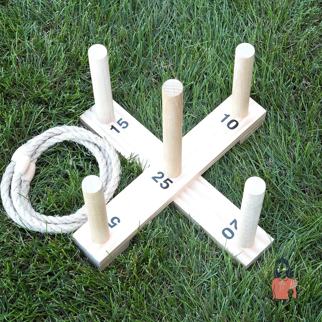 Classic Wooden Peg Ring Toss