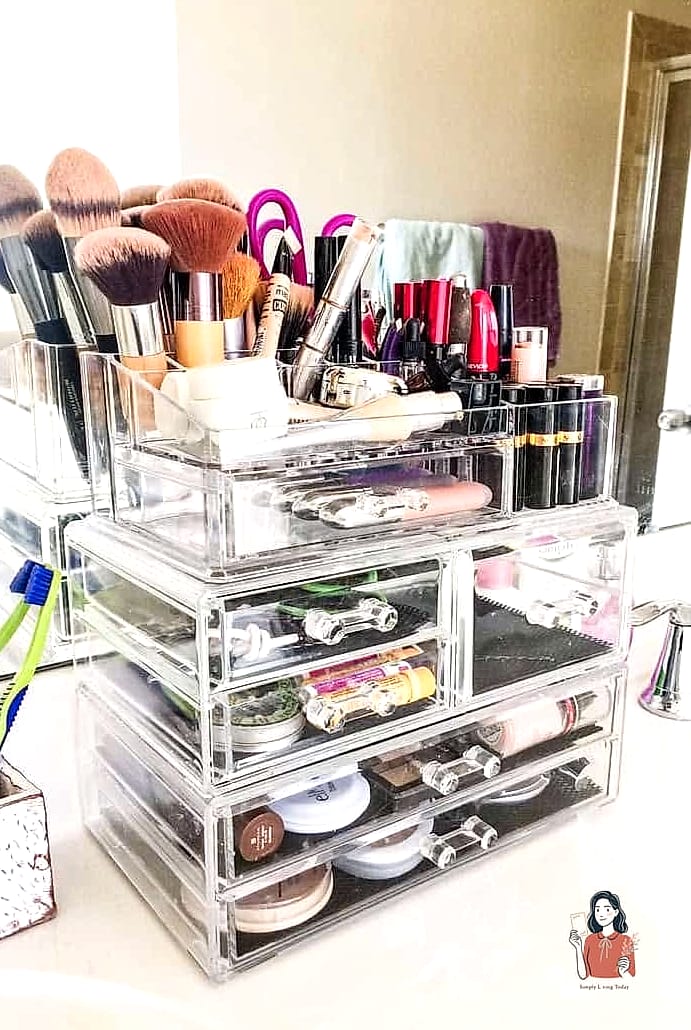 25 Gorgeous Makeup Organization Ideas Every Beauty Lover Needs 2 Clear Acrylic Drawer Organizers