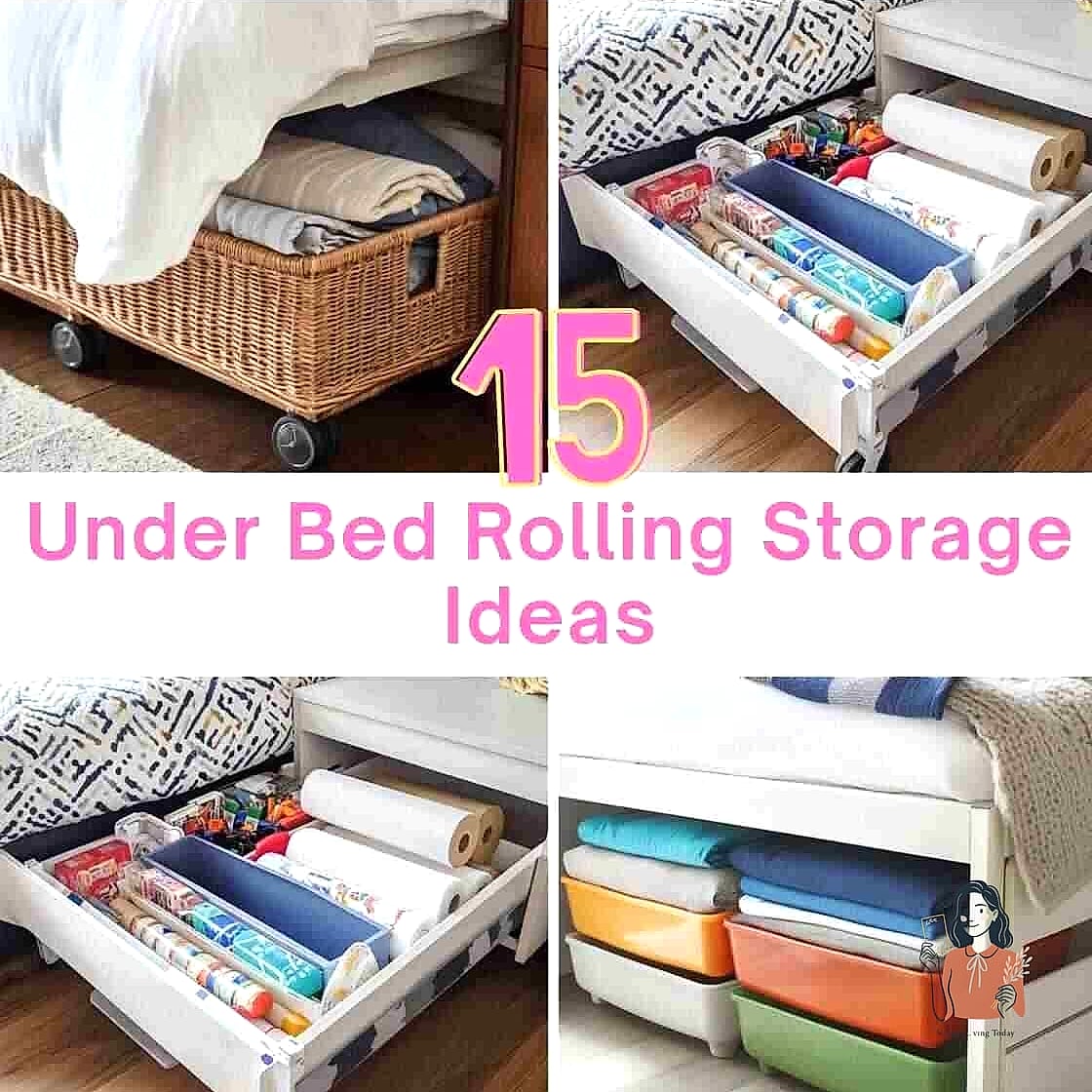 22 Creative Rolling Under Bed Storage Diy That Will Transform Your Space 15 Clear Bin Rolling Rack for Seasonal Items