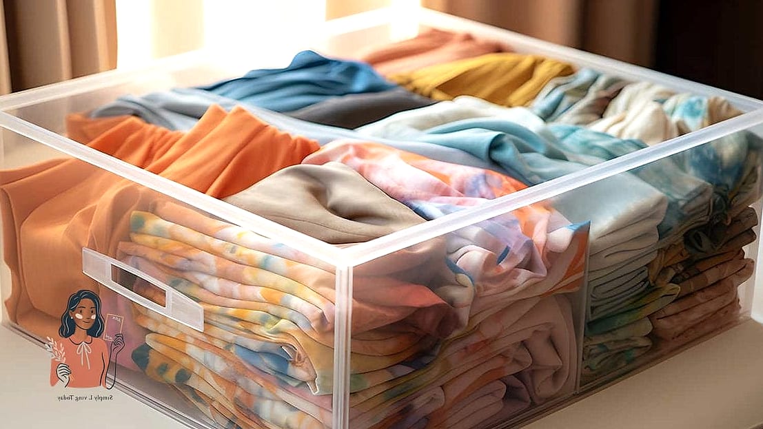 24 Smart Fabric Storage That Actually Work 2 Clear Plastic Bins Sorted by Color