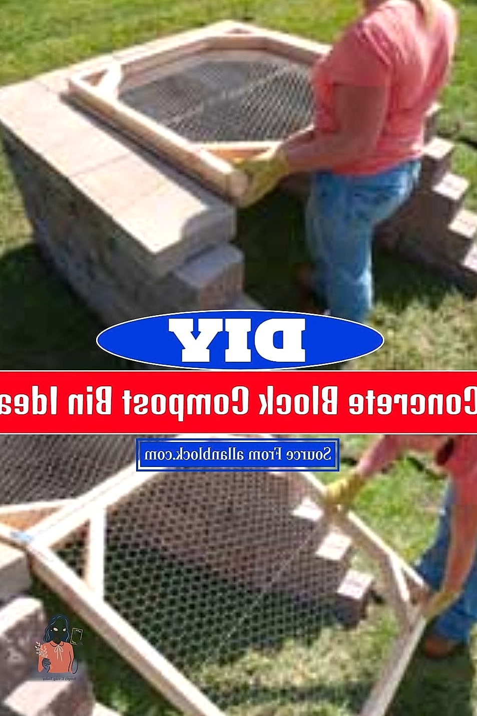 21 Amazing Diy Compost Bin That Will Transform Your Space 10 Concrete Block and Wood Hybrid Bin