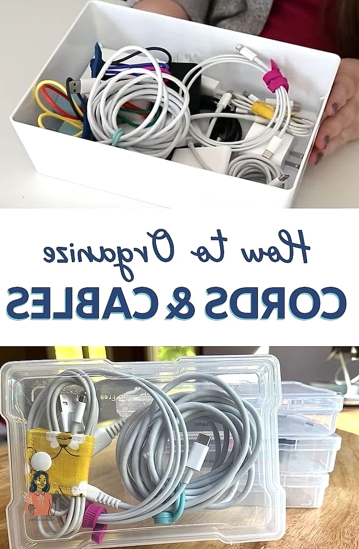 22 Genius Bedroom Organization Tips That Will Change Your Life 7 Corral Cords and Chargers in a Small Basket