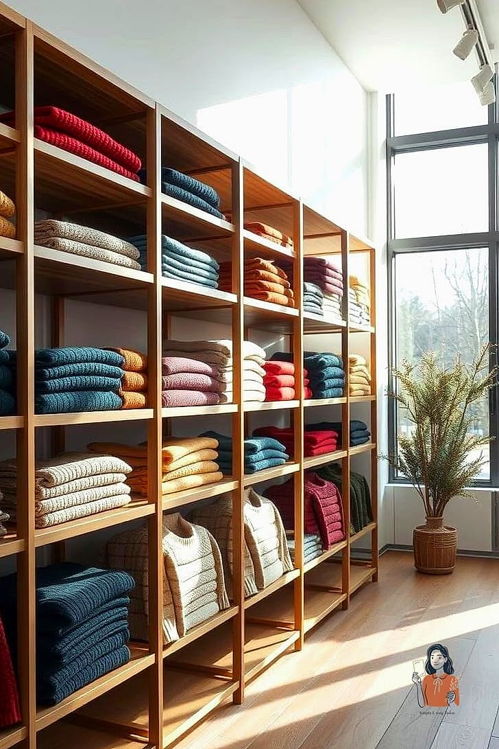 20 Simple Sweater Storage Ideas That Are So Satisfying 15 Create a Sweater Shelf With Baskets