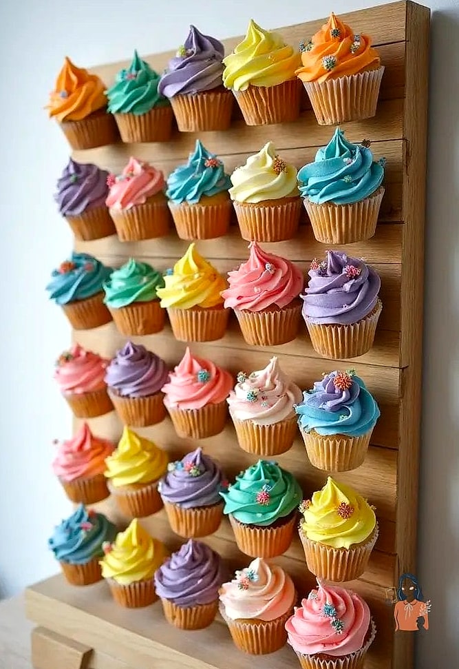30 Simple Diy Cupcake Stand That Are Going Viral on Pinterest 24 Cupcake Wall Display Board