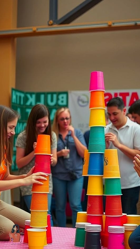 28 Creative Games To Play At A Sleepover You Need to Try Right Now 28 Cup Stacking Relay