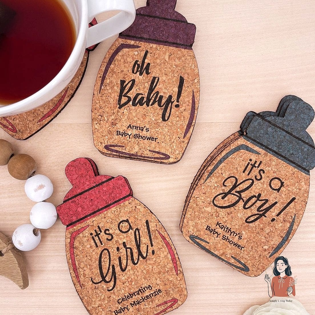 21 Unforgettable Baby Shower Prizes For Games That Are Totally Pinterest-Worthy 17 Cute Coasters