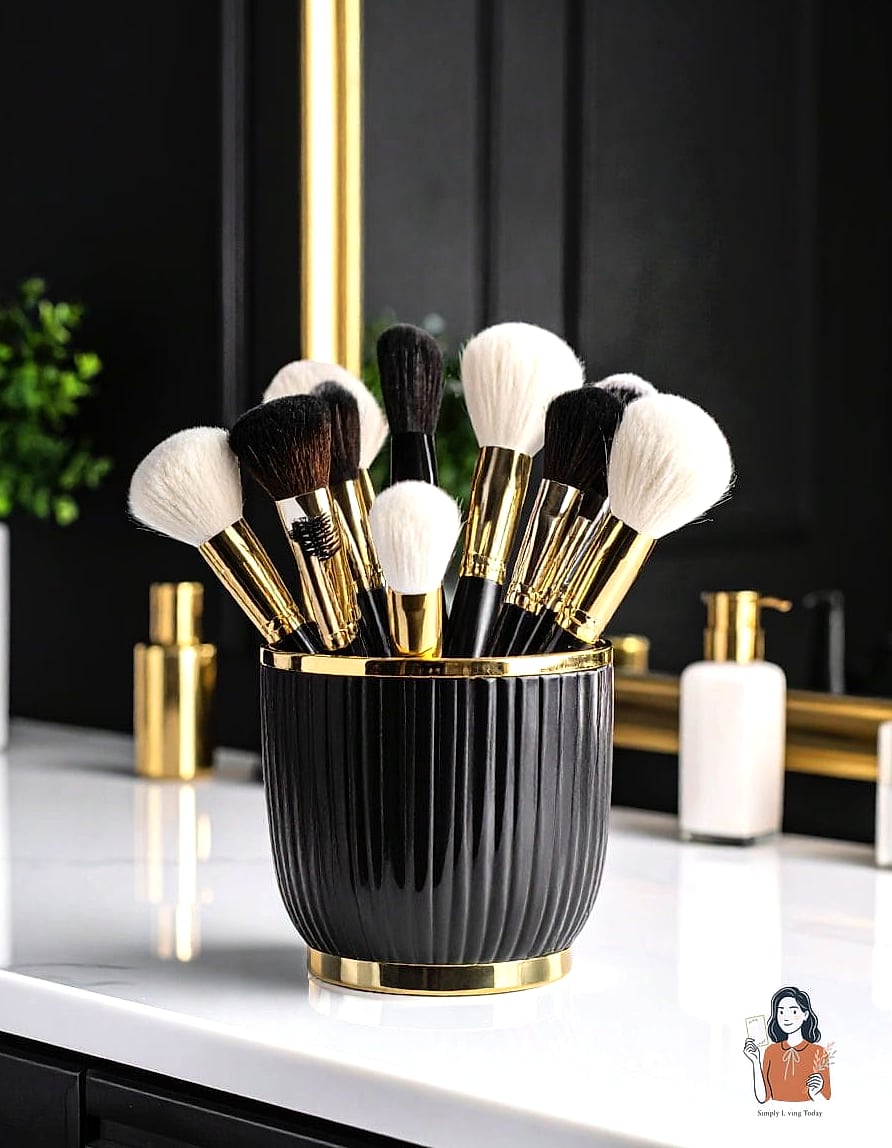 25 Gorgeous Makeup Organization Ideas Every Beauty Lover Needs 20 A Dedicated Brush Drying Rack