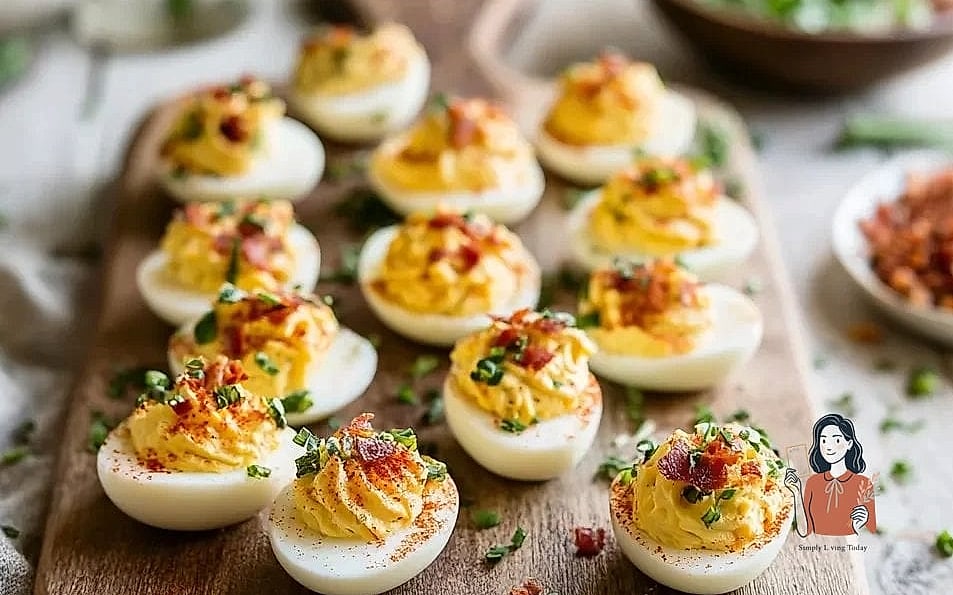 25 Unforgettable Party Food Ideas That Are Totally Pinterest-Worthy 16 Deviled Egg Platter With a Twist