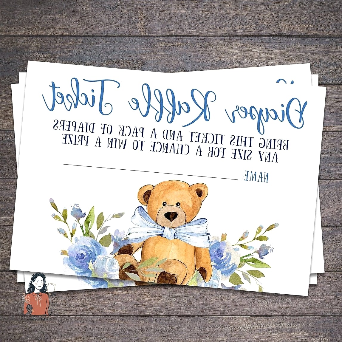 26 Unforgettable Printable Baby Shower Games That Are Totally Pinterest-Worthy 10 Diaper Raffle Cards