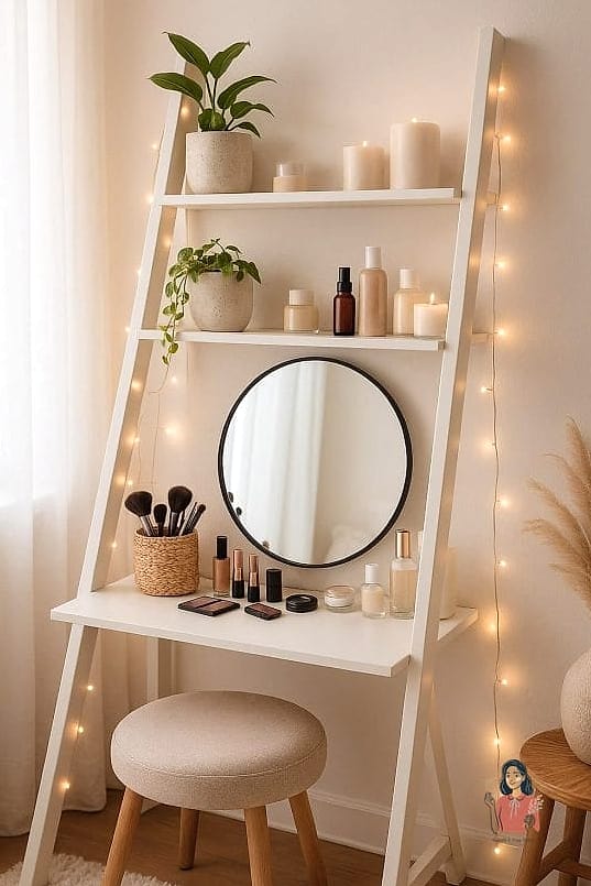 30 Genius Diy Makeup Organizer That Look Professional 29 DIY Ladder Shelf Display