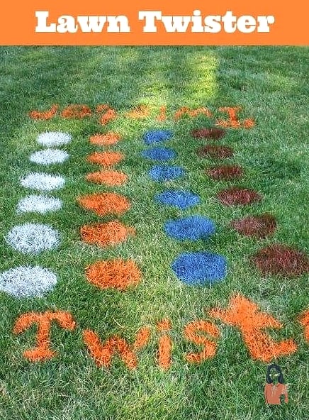 23 Brilliant Diy Party Games That Are Going Viral on Pinterest 14 DIY Lawn Twister With Painted Circles