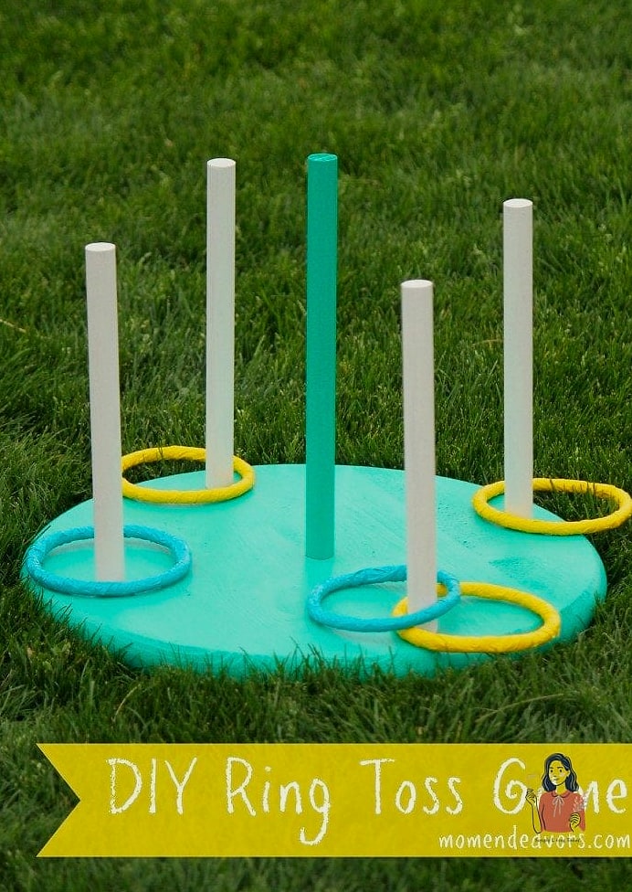 23 Brilliant Diy Party Games That Are Going Viral on Pinterest 6 DIY Ring Toss With Painted Bottles