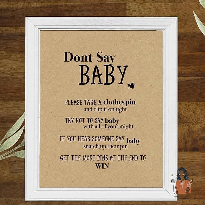 26 Unforgettable Printable Baby Shower Games That Are Totally Pinterest-Worthy 13 Don't Say