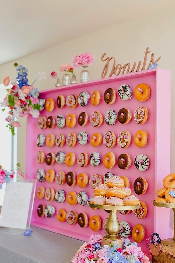 25 Adorable Party Food Platters for the Best Party Ever 6 Donut Wall Alternative Platter