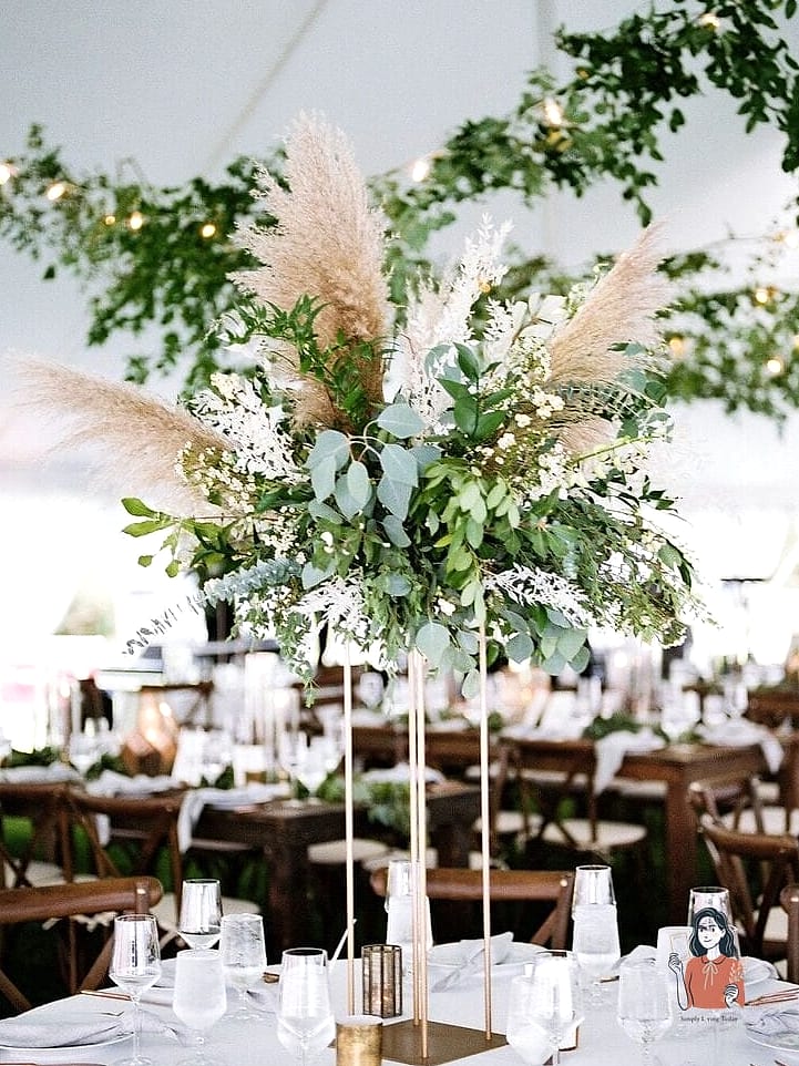 Eucalyptus and Pampas Grass Runner