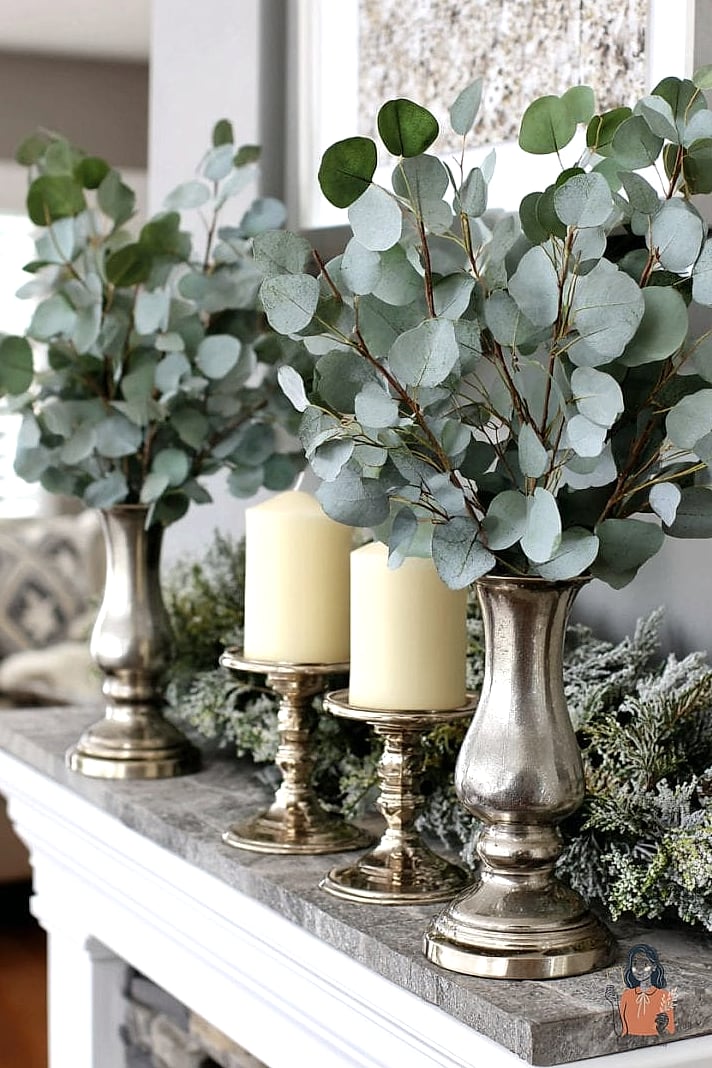 21 Easy Diy Candle Holders You Can Make This Weekend 9 Eucalyptus-Wrapped Candle Holders