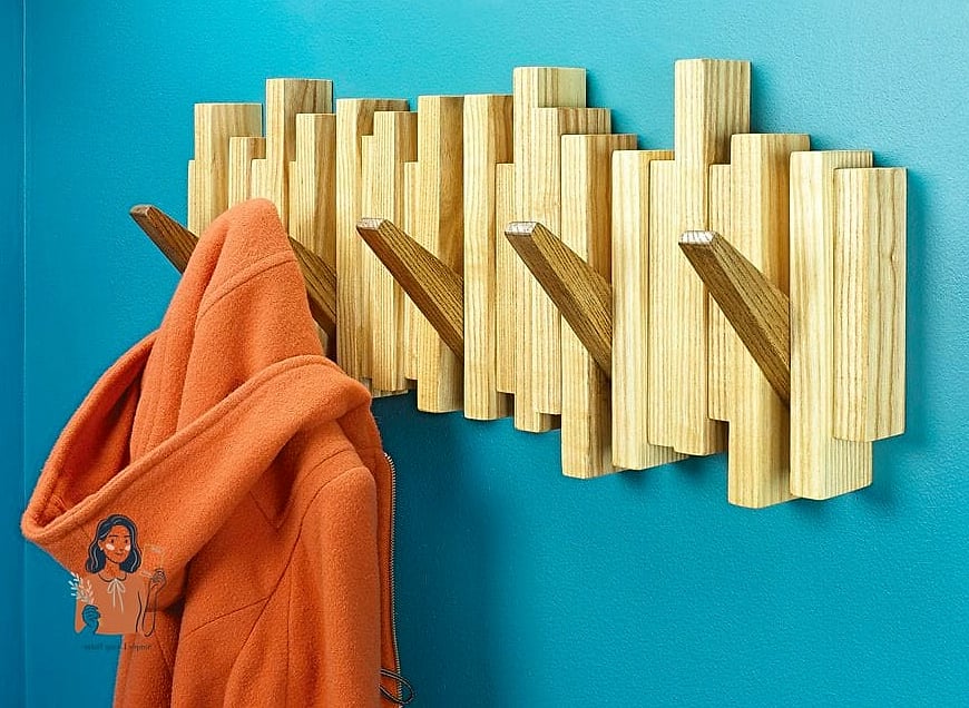 Faceted Wood Block Rack