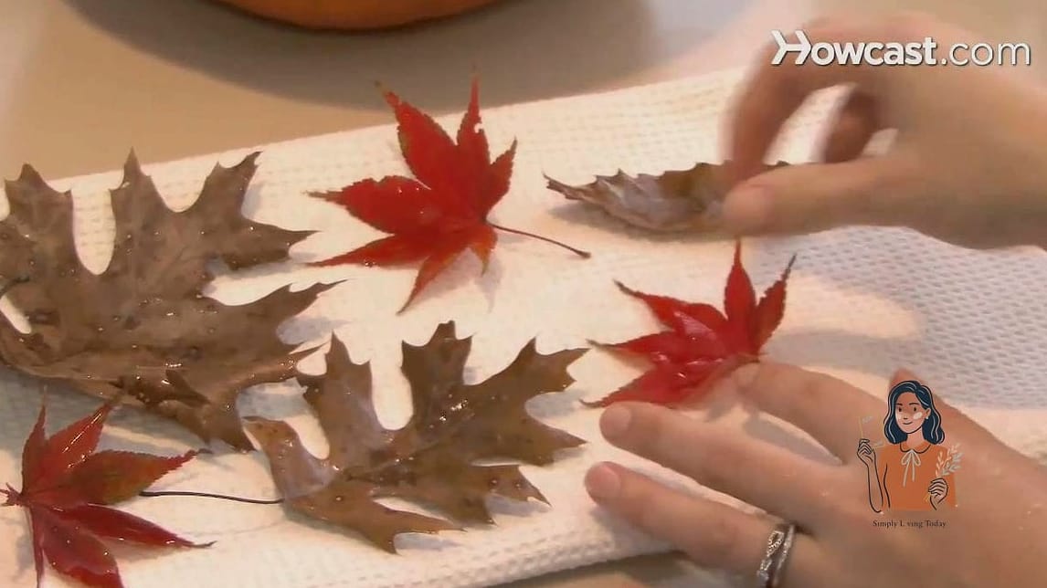 Fall Leaves Scattered Table Runner