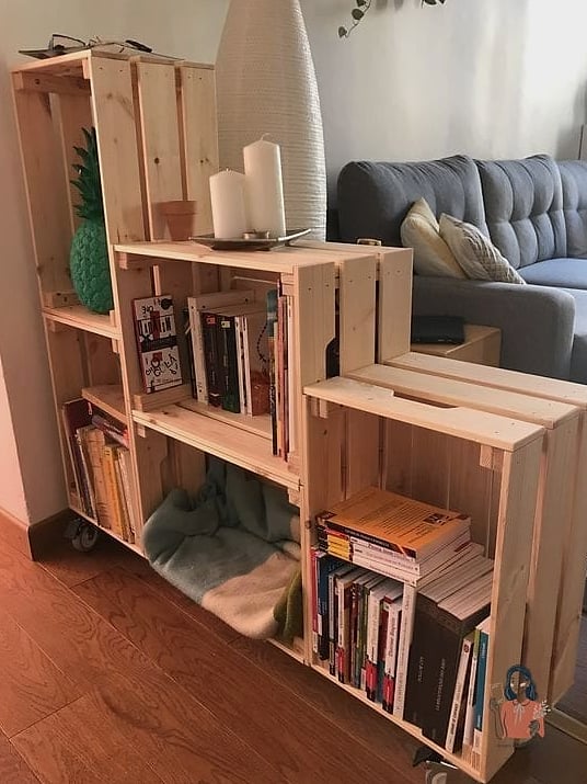 21 Clever Diy Bookshelf On a Budget 4 Floating Crate Shelves