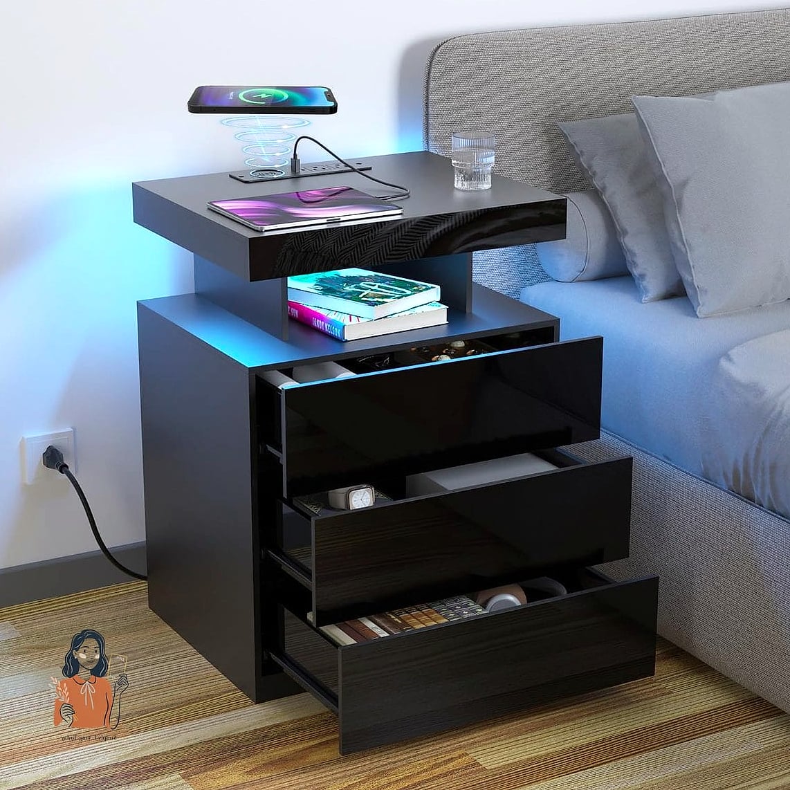 Get a Nightstand With a Charging Station Built In