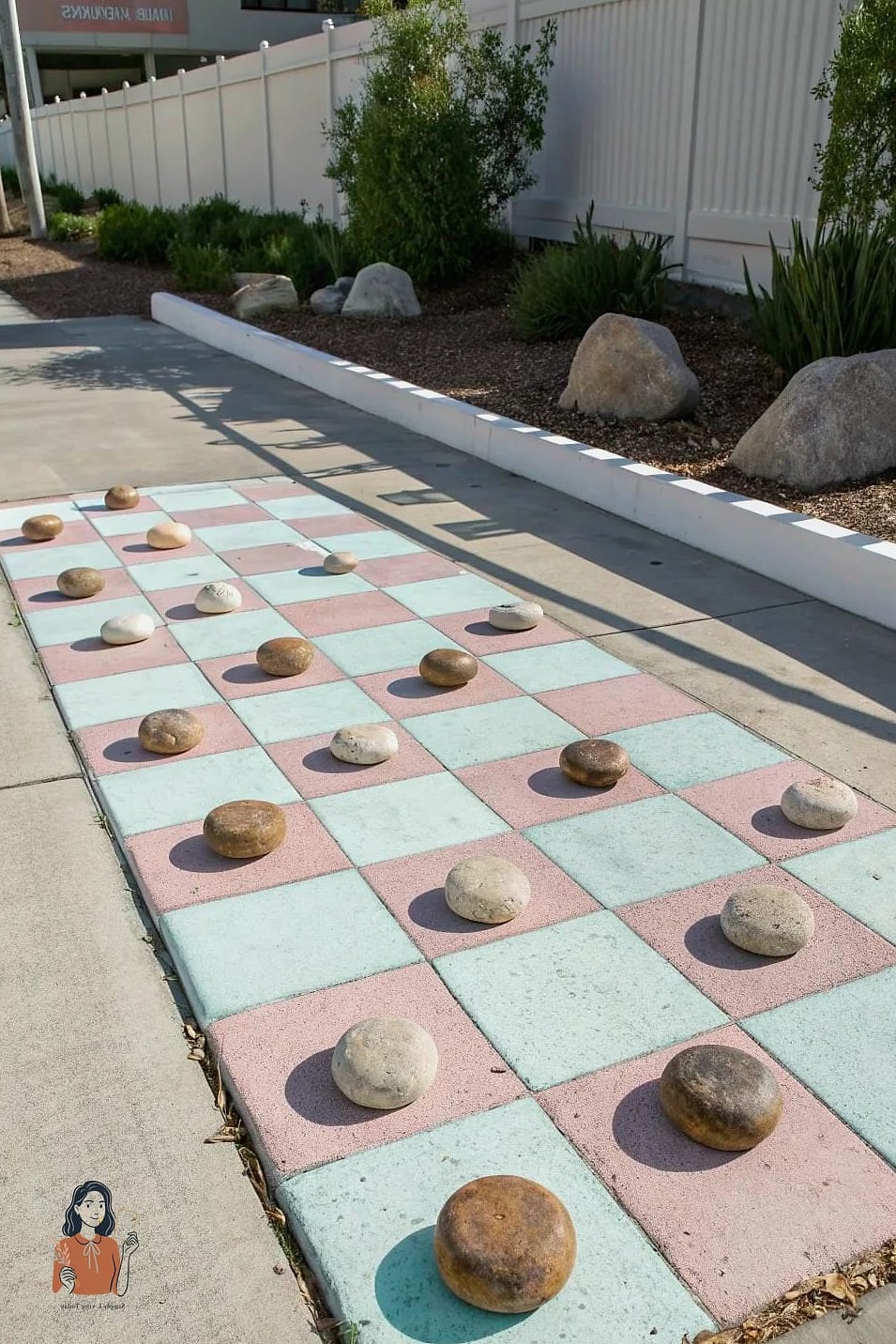 Giant Chalk Checkerboard