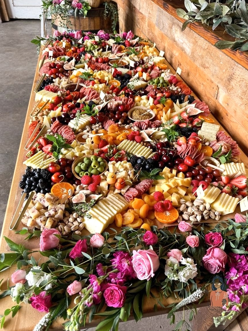 25 Unforgettable Party Food Ideas That Are Totally Pinterest-Worthy 2 Grazing Table Overflowing With Cheese and Fruit