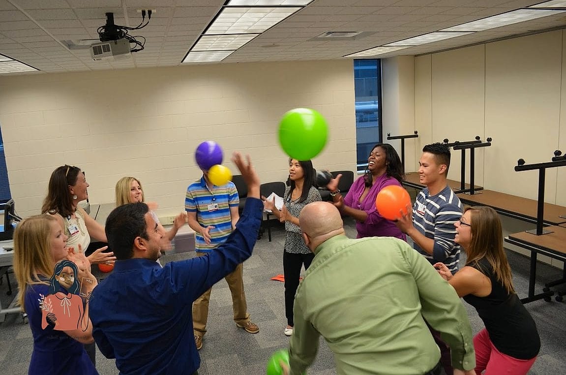 24 Simple Team Building Games For Kids That Are Going Viral on Pinterest 7 Group Juggle
