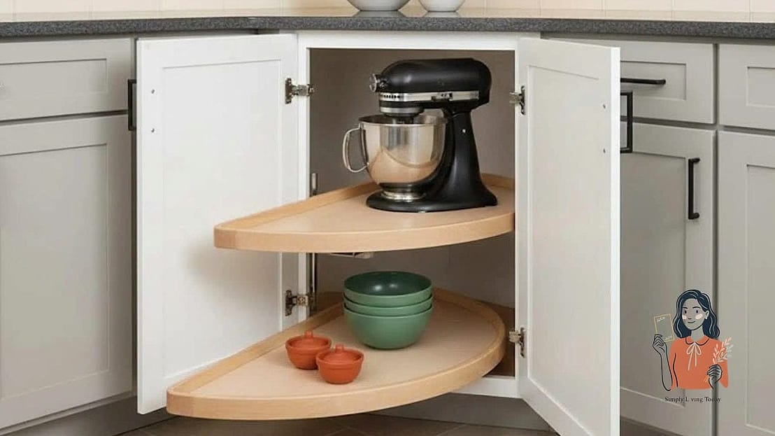 28 Brilliant Corner Cabinet Organization Worth Pinning Immediately 4 Half-Moon Turntable for Blind Corners